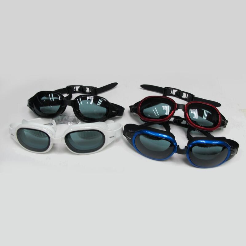 MS-8600 High Quality Silicone Anti-Fog Swimming Goggles - Black/ Smoke Lens