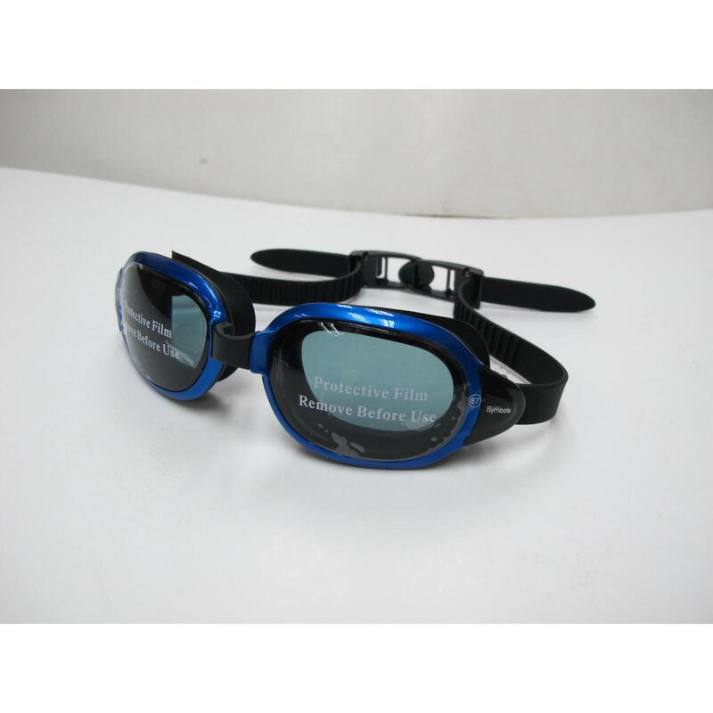 MS-8600 High Quality Silicone Anti-Fog Swimming Goggles - Blue/Smoke Lens