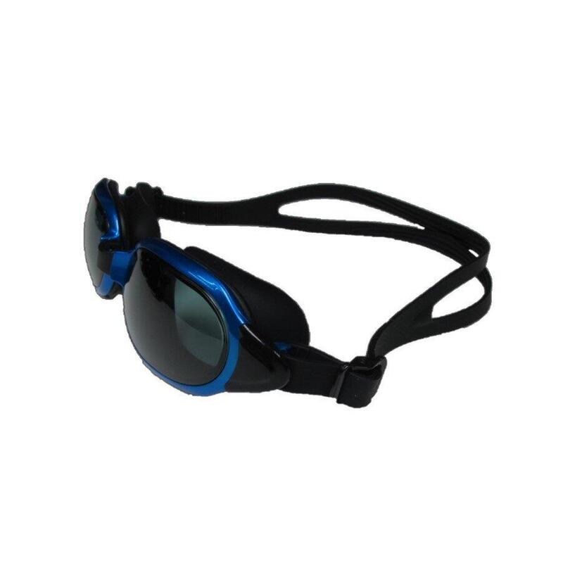 MS-8700 Silicone UV Protection Anti-Fog Swimming Goggles - Blue/Black