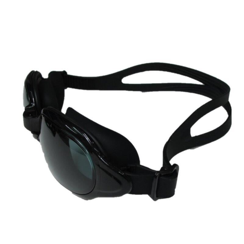 MS-8700 Silicone UV Protection Anti-Fog Swimming Goggles - Black