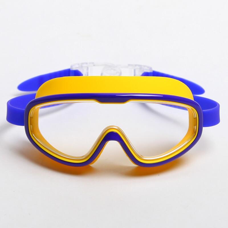 MS-9000JR 防霧防UV 小童軟矽膠泳鏡 - 紫色/黃色