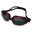 MS-8700 Silicone UV Protection Anti-Fog Swimming Goggles - Red/Black