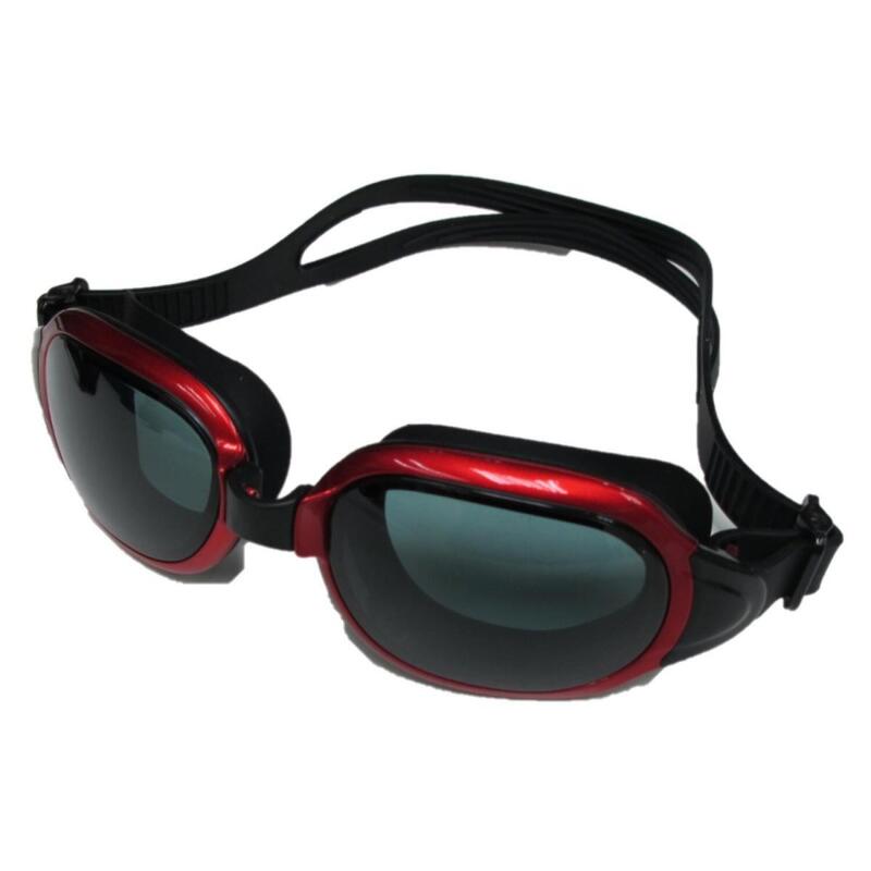 MS-8700 防霧防UV高級矽膠泳鏡 - 紅色/茶鏡