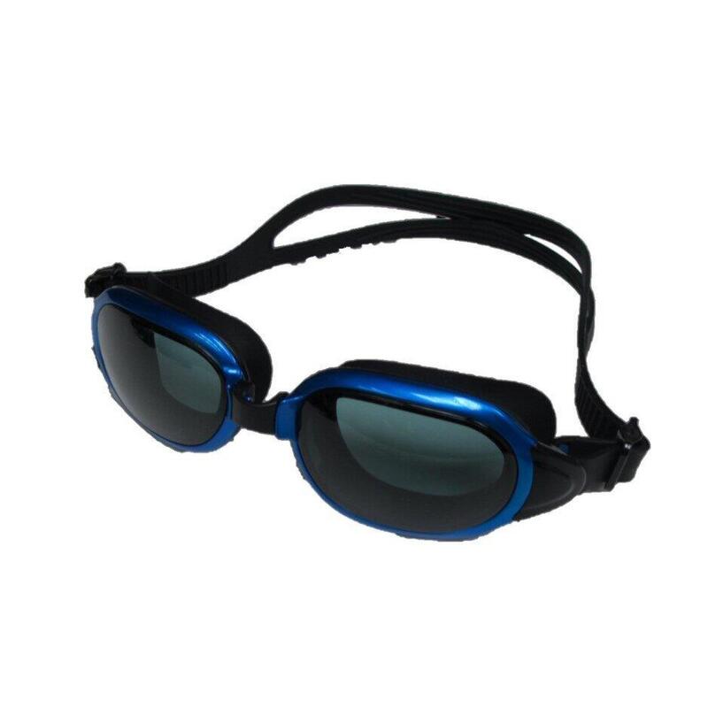 MS-8700 Silicone UV Protection Anti-Fog Swimming Goggles - Blue/Black