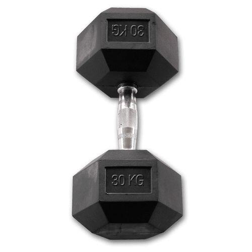 Hexagon Rubber Dumbbell - per Paar