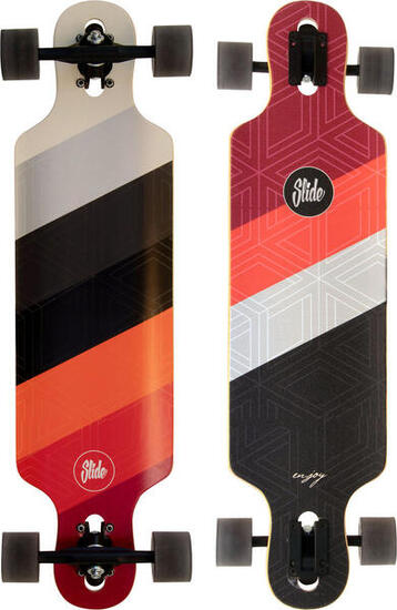 Longboard Slide Rainbow en bouleau et érable, roues 70mm