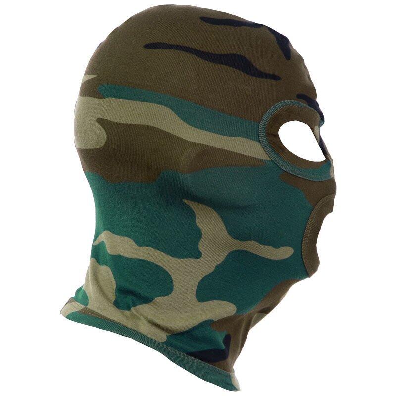 Balaclava – 3 Hole (2 Ogen, 1 Mond) – Woodland Camouflage – 100% Katoen 2/2