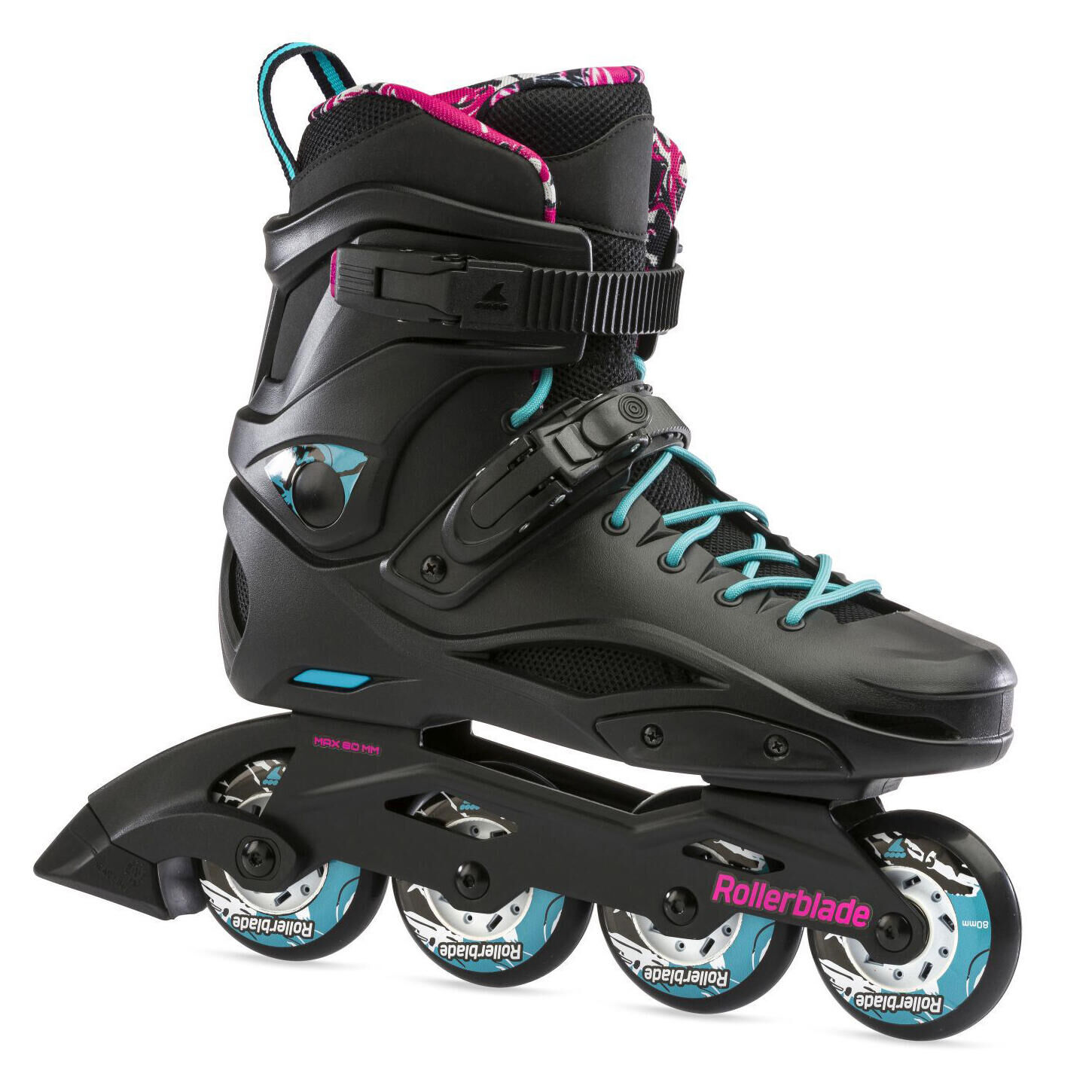 ROLLERBLADE RB Cruiser Womens Inline Skate - Black/Aqua - Size: UK 4, Style: Black/Aqua