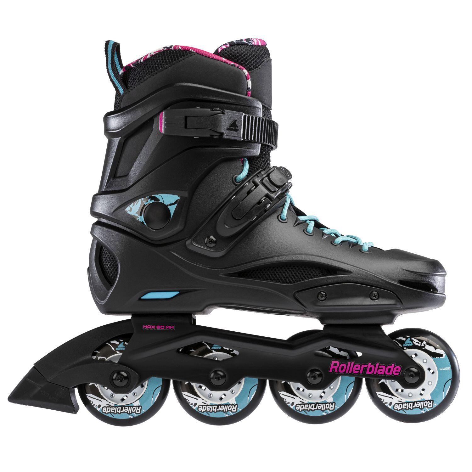 RB Cruiser Womens Inline Skate - Black/Aqua - Size: UK 4, Style: Black/Aqua 3/5