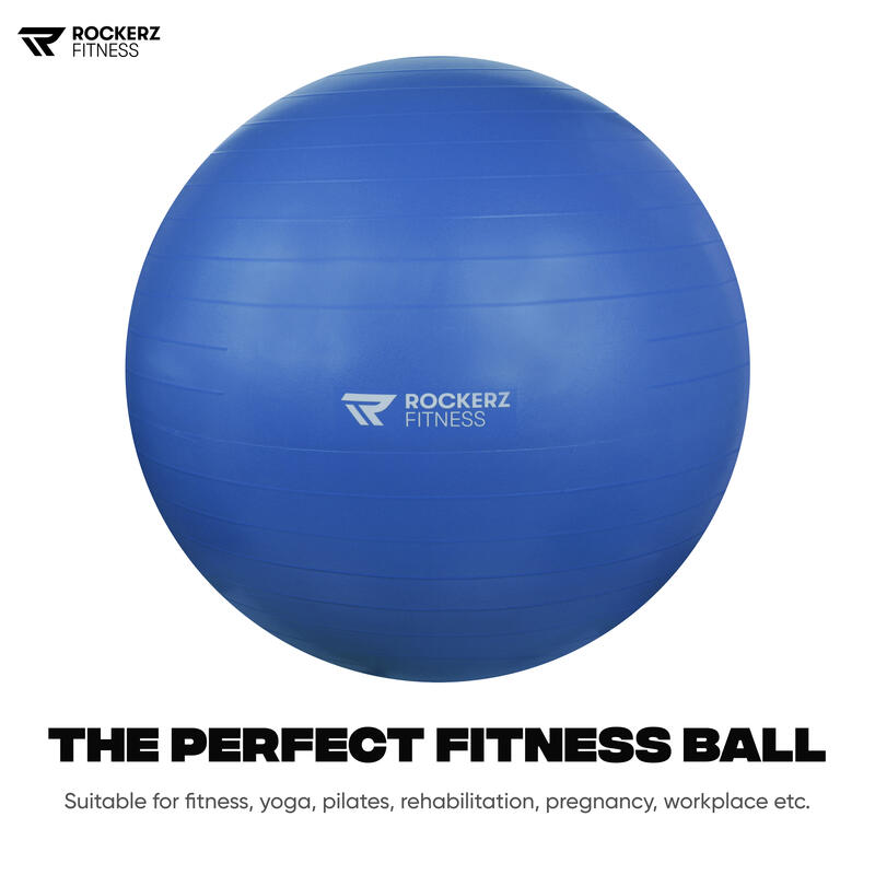 Palla da yoga con pompa - Palla da fitness - Palla da gravidanza - Blu