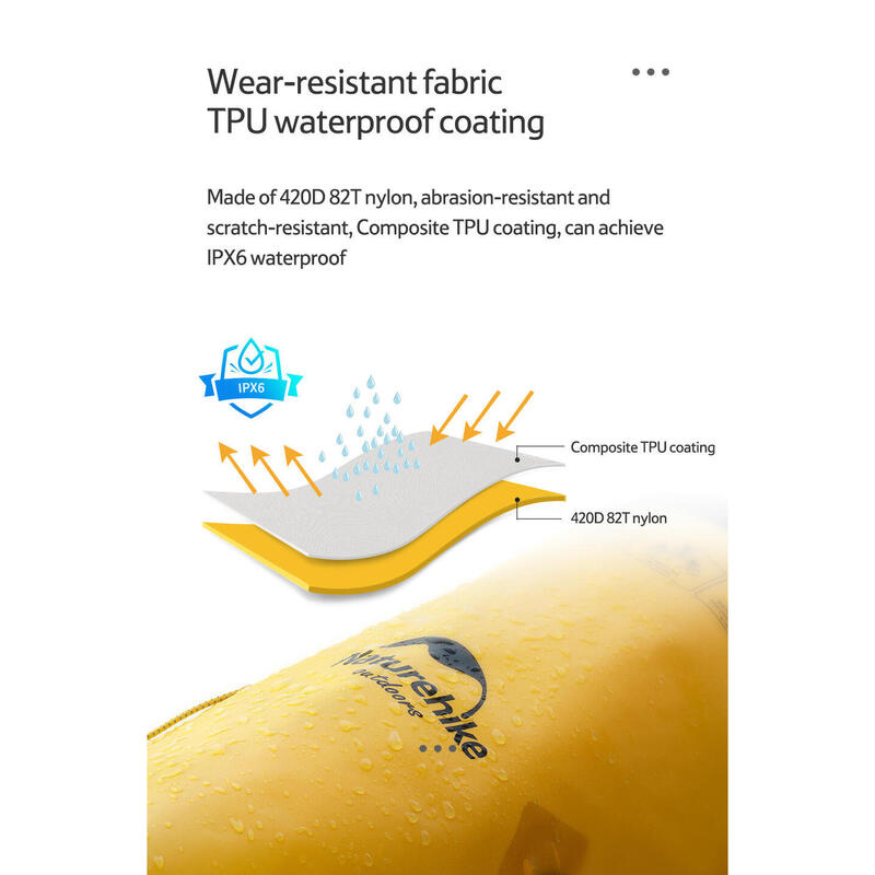 TB03 Wet & Dry Separation Waterproof Bag - Yellow