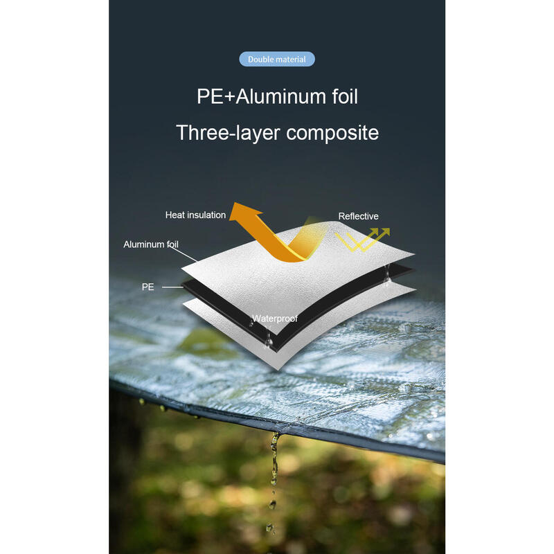 PE aluminum waterproof camping mat