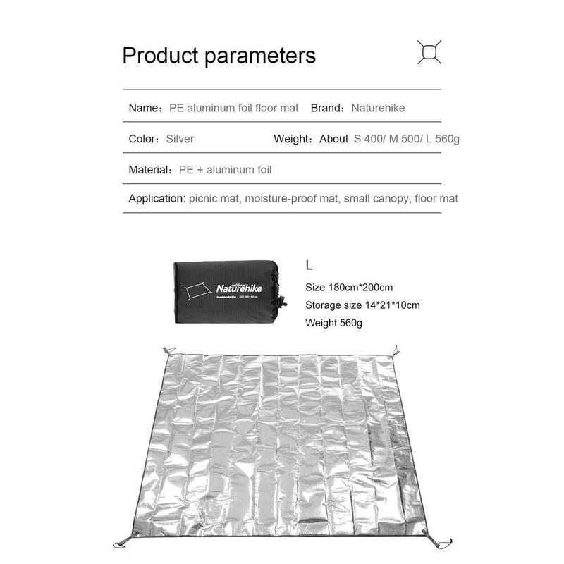 PE aluminum waterproof camping mat