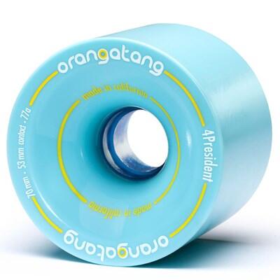 Orangatang - Roues Skateboard - 4president 70mm - Dureté 77a - Orangatang - Roue - Bleu - 70 Mm - Decathlon