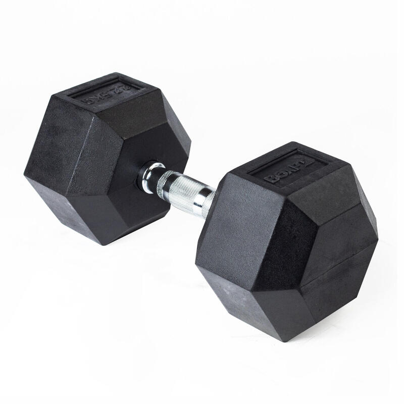 Haltère TREXO hexagonale caoutchouté