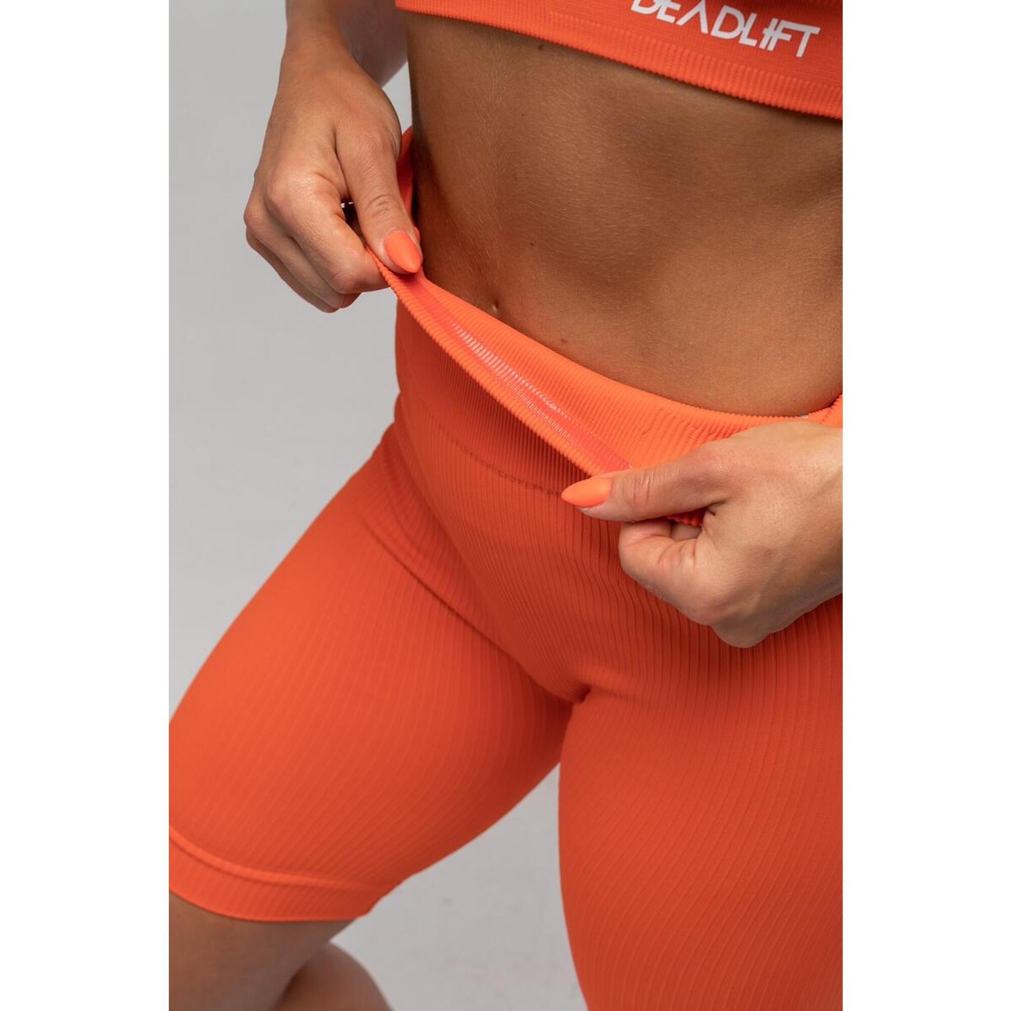 Legginsy sportowe dla kobiet Deadlift Ribbed długie, bezszwowe