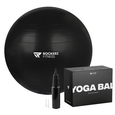 Fitnessbal - yoga bal - gymbal - zitbal - 75 cm - kleur: zwart