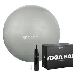 Ballon de fitness - Ballon de yoga - Ballon de gym - Ballon assis - 65 cm Grise