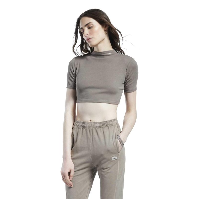 Camiseta de manga corta de canalé para mujer Reebok Classics