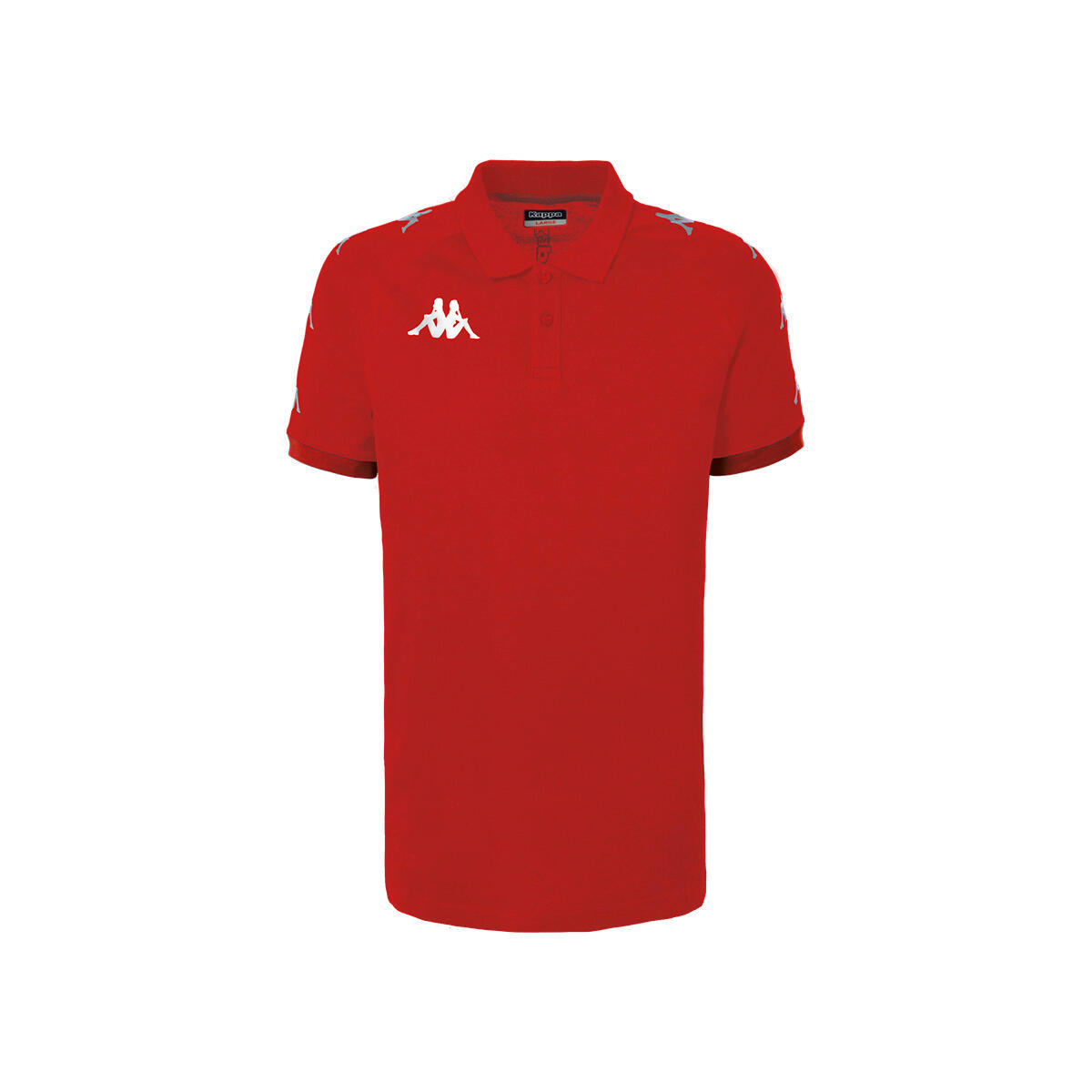 kappa polo maniche corte da uomo in cotone bianco da calcio 4/7