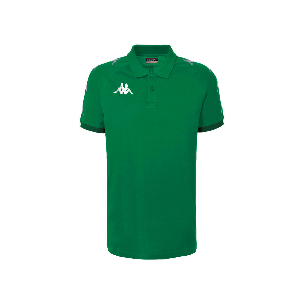 kappa polo maniche corte da uomo in cotone bianco da calcio 3/7