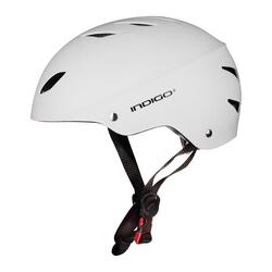 Casco Skateboarding Adulto con Ventilación INDIGO 55-59 cm Blanco