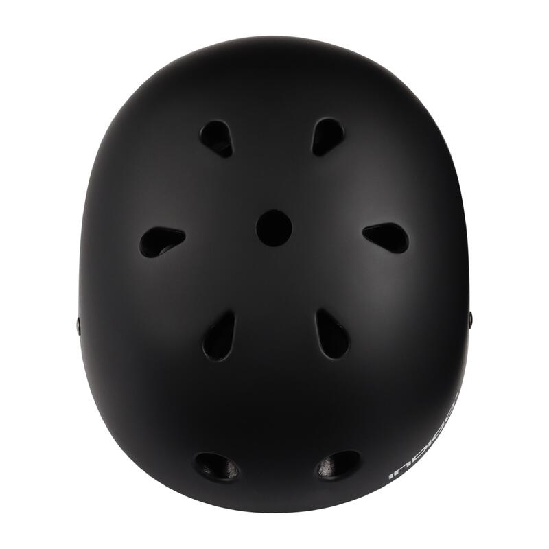 Casco Skateboarding Infantil con Ventilación INDIGO 51-55 cm Negro