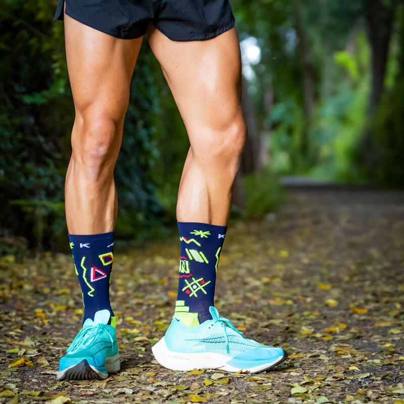 Chaussettes running "XXO" BLEU (1 FIL)