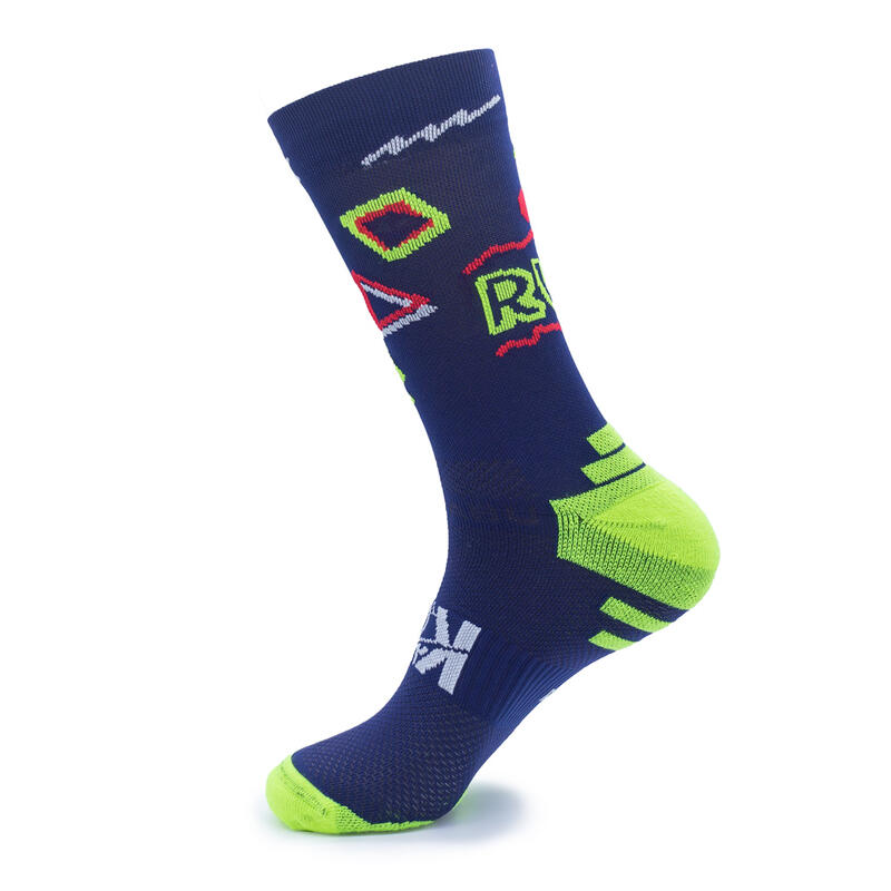 Chaussettes running "XXO" BLEU (1 FIL)