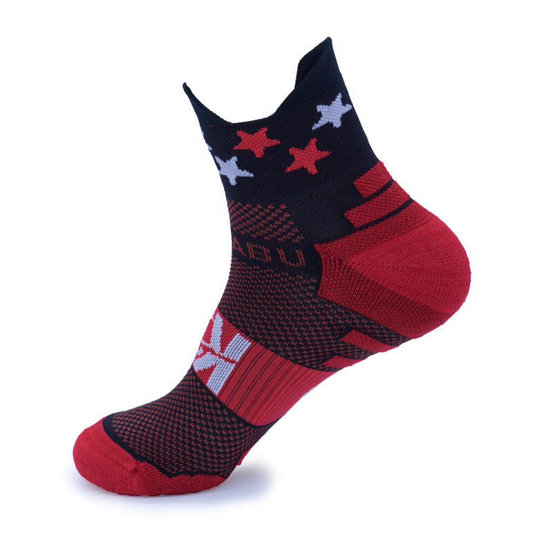 Calzini Running #Comounacabra Unisex Kamuabu Rosso/Nero