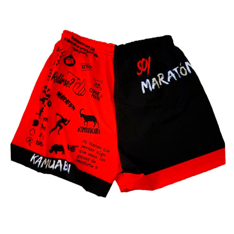 Calções Running e Trail Running #SOYMARATON - vermelho/preto