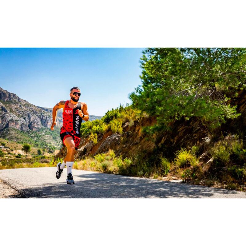 Calções Running e Trail Running #SOYMARATON - vermelho/preto