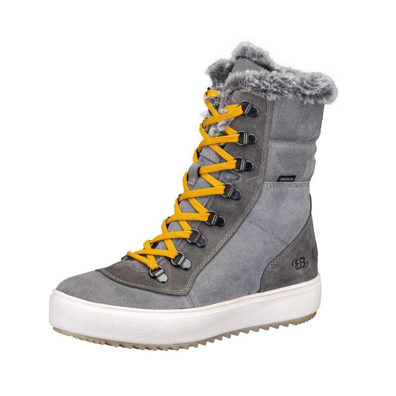 Winterschuh grau wasserdicht Damen Winterstiefel Sesvenna