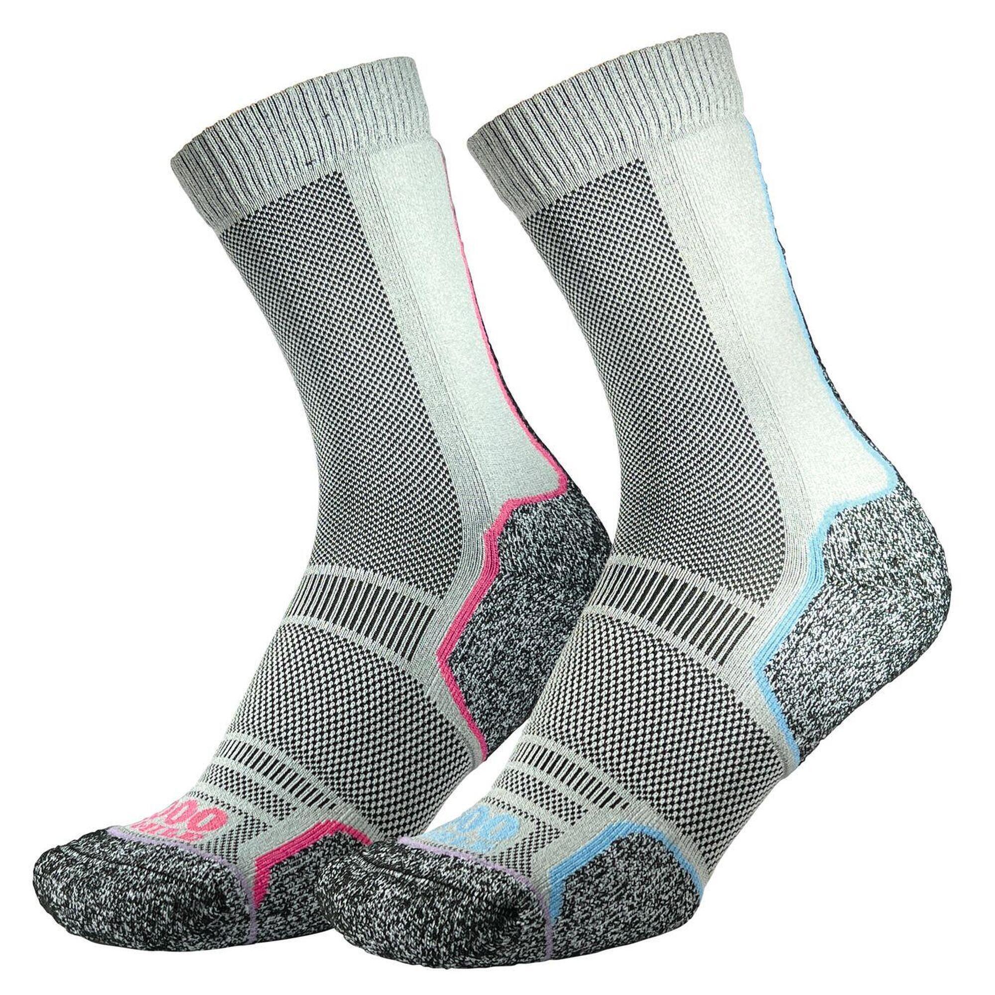 1000 MILE 1000 Mile Trek Repreve Single Layer Twin Pack Silver Blue/Pink