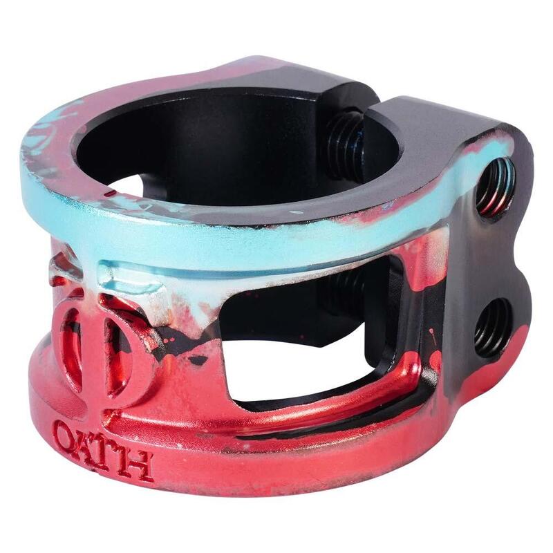 Morsetto Cage V2 Alloy a 2 bulloni - Nero/Teal/Rosso