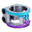 Abraçadeiras de trotinente com 2 parafusos- Azul/Púrpura/Titânio