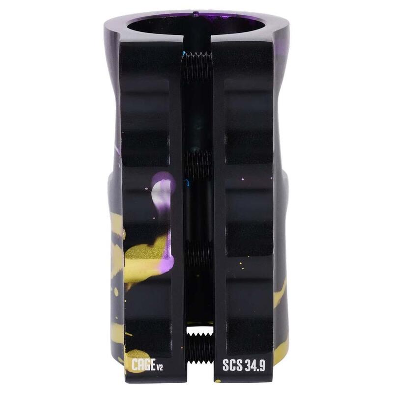 Cage V2 Alloy 4 Bolt SCS Pernos - Negro/Morado/Amarillo