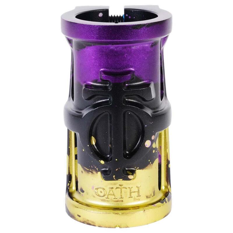 Cage V2 Alloy 4 Bolt SCS Pernos - Negro/Morado/Amarillo