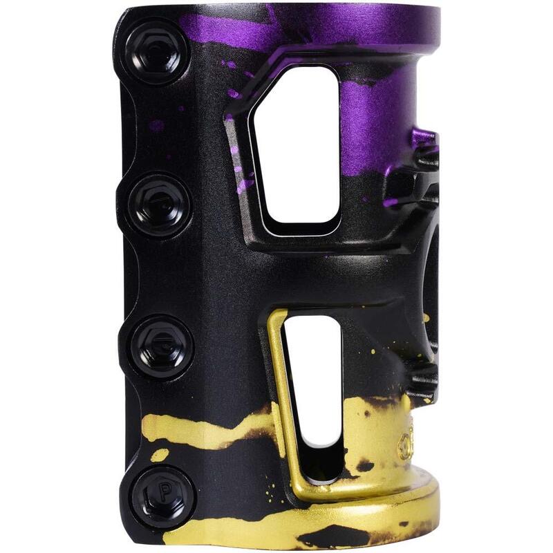 Cage V2 Alloy 4 Bolt SCS Pernos - Negro/Morado/Amarillo