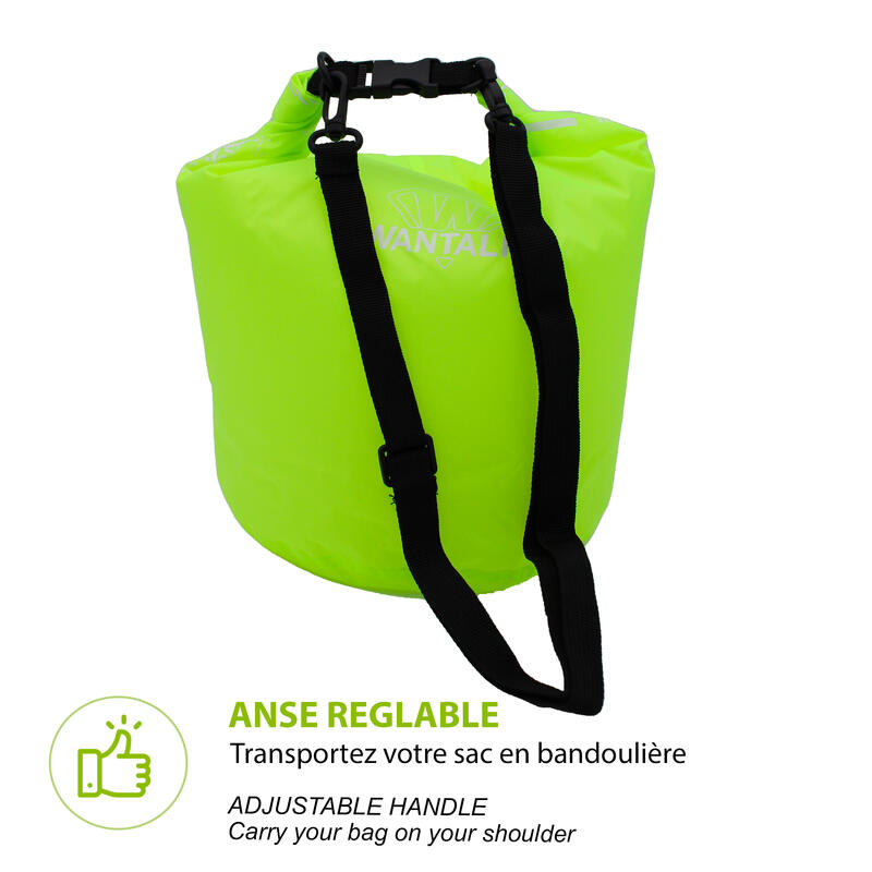 Waterdichte tas - Polyester - 10L - Fluorescerend geel