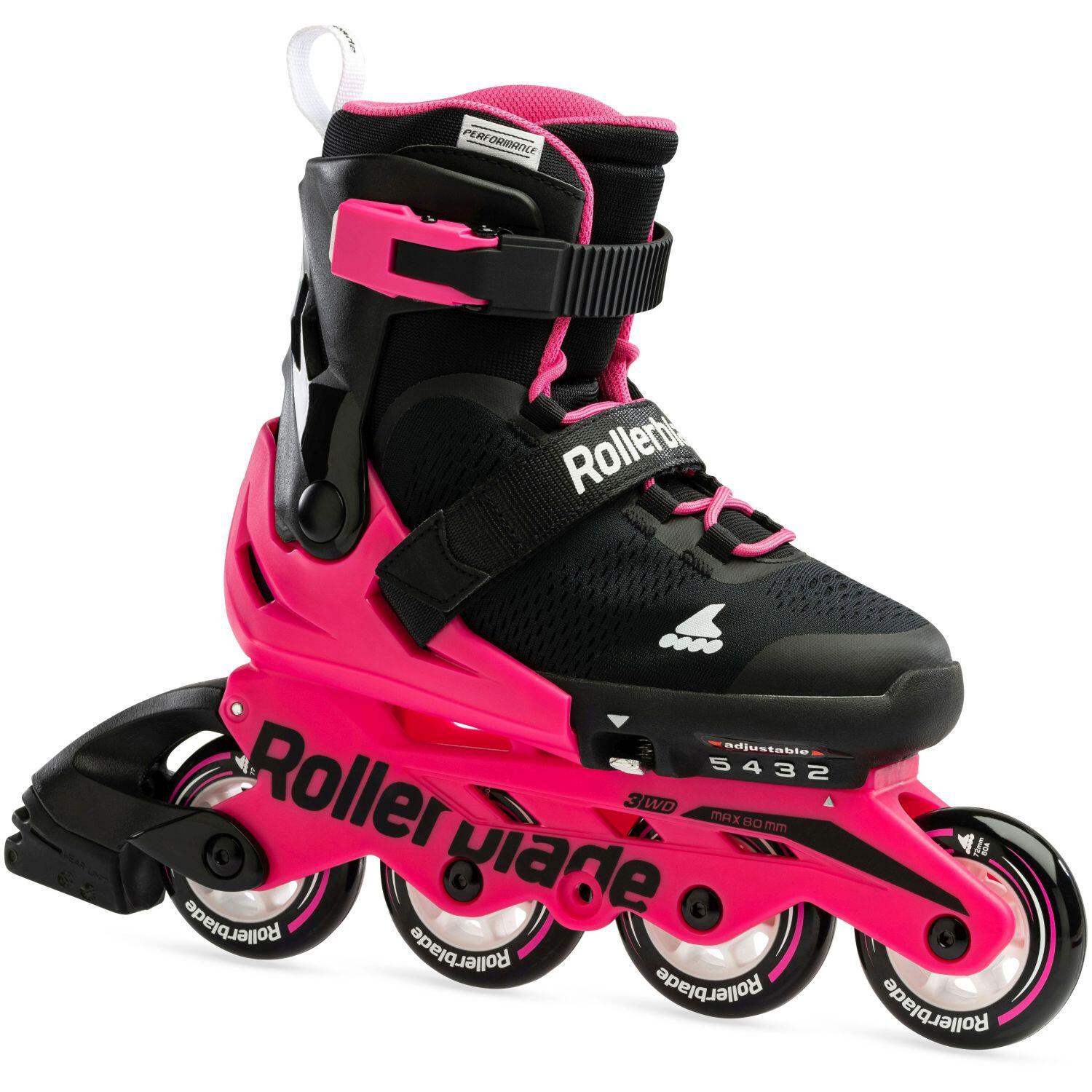 Microblade Kids Fitness Inline Skate - Black/Pink 1/5