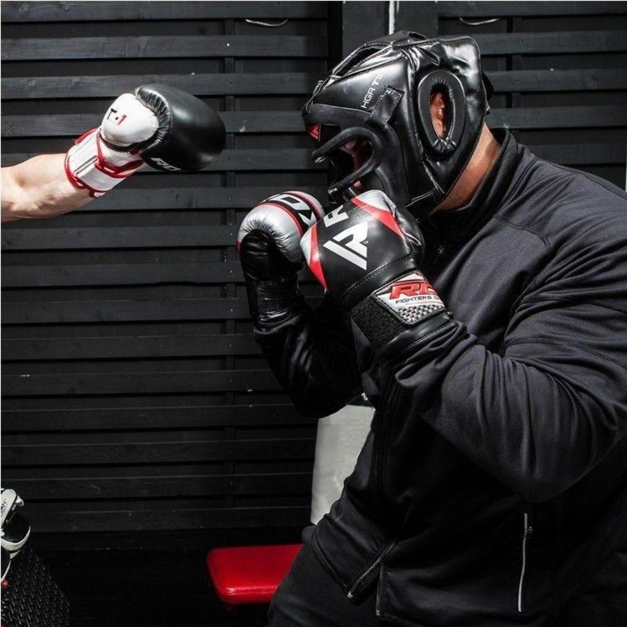 RDX Cascos Boxeo MMA Kick Boxing Entrenamiento, Maya Hide Cuero