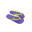 Tongs pour femmes Brasileras de couleur violet y jaune semelle en gomme