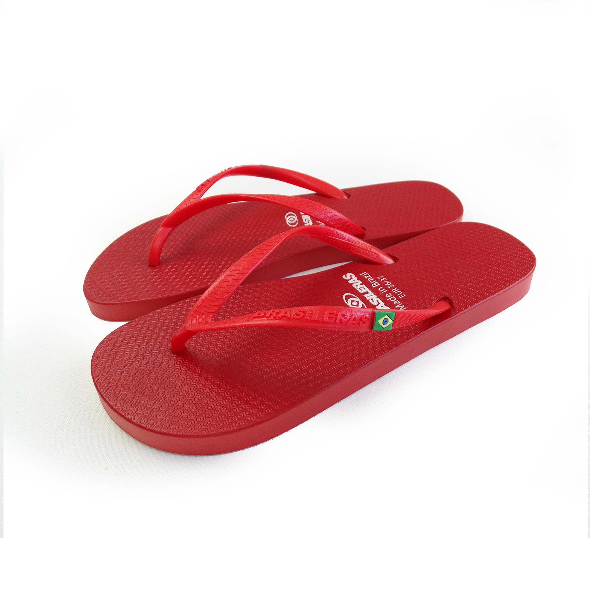 Tongs pour femme Brasileras de couleur rouge avec semelle en gomme 4/5
