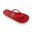 Tongs pour femmes Brasileras de couleur rouge avec semelle en gomme