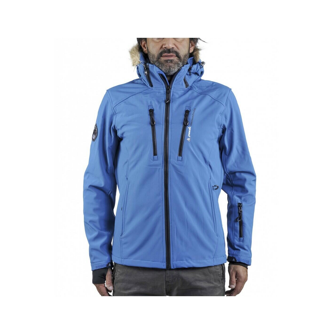 Peak Mountain - Veste Softshell Avec Fausse Fourrure Peak Mountain Casada - Veste - Bleu - 48 Xl - Decathlon