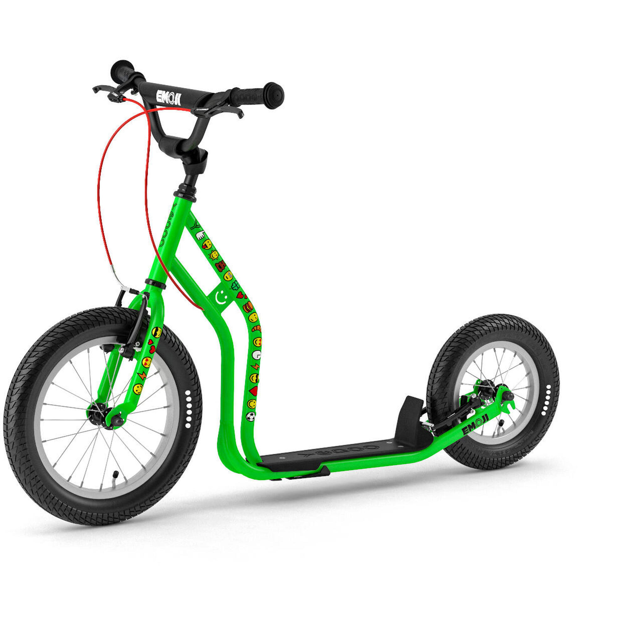 Scooter with inflatable tires Wzoom Emoji Green