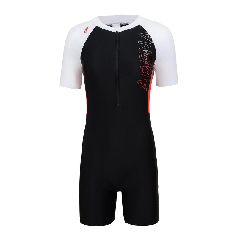 DIAMOND WOMAN SS LEGSUIT SWIMWEAR - BLACK