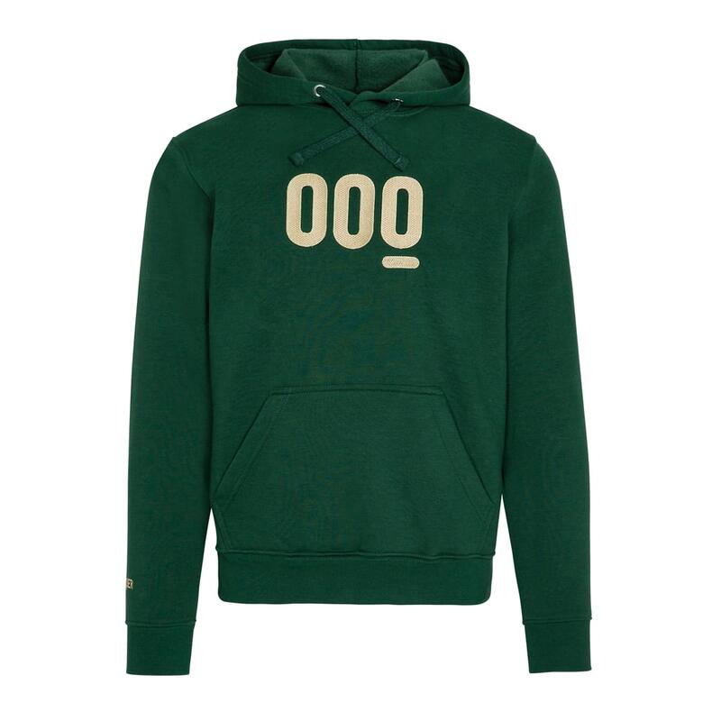 Hoodie met geborduurd fitness running unisex Green Factory Mooquer.