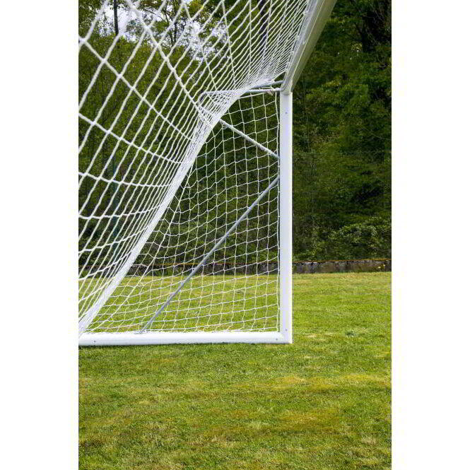 4mm 11-a-side voetbaldoelnet - Wit - Voor 7,32 x 2,44 x 0,8 x 1,5m doel